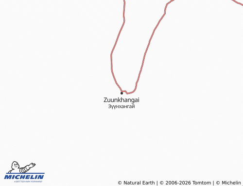 MICHELIN-Landkarte Zuunkhangai - ViaMichelin
