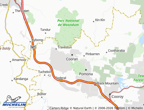 Mappa MICHELIN Cooran - ViaMichelin