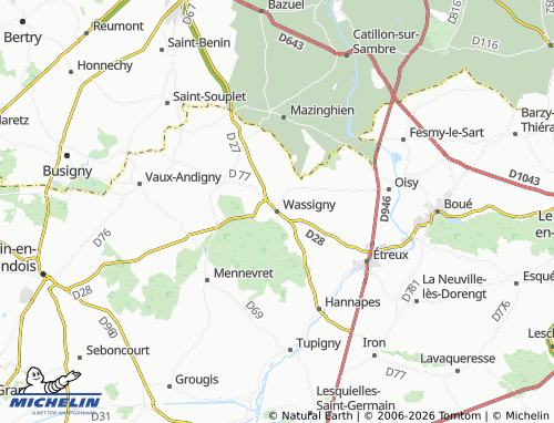 Mapa MICHELIN Wassigny - ViaMichelin
