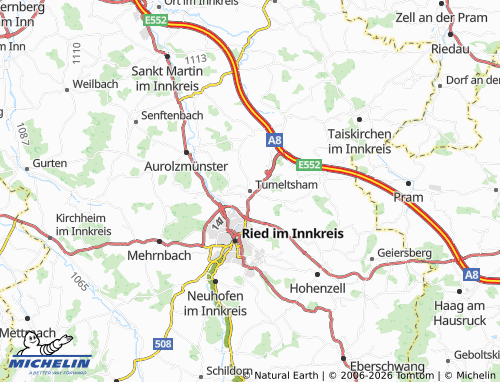 MICHELIN Tumeltsham map - ViaMichelin