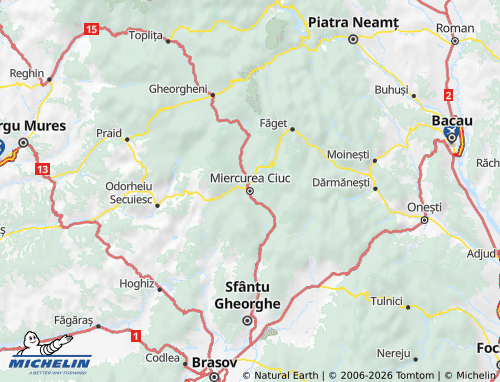 MICHELIN Harghita map - ViaMichelin