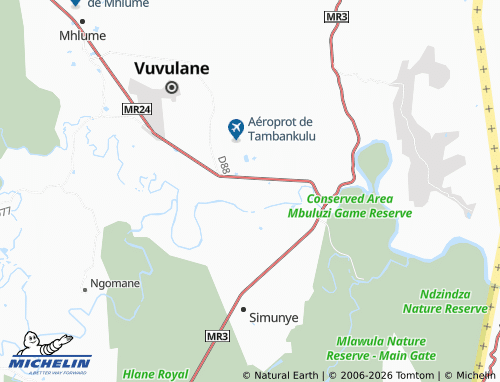 MICHELIN-Landkarte Mbuluzi Estates - ViaMichelin