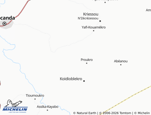 Mappa MICHELIN Ahoutoukro - ViaMichelin