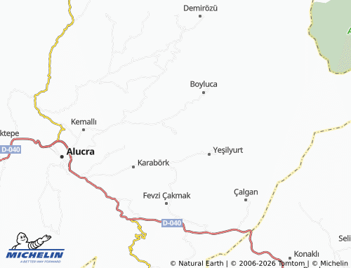 MICHELIN Akçiçek map - ViaMichelin