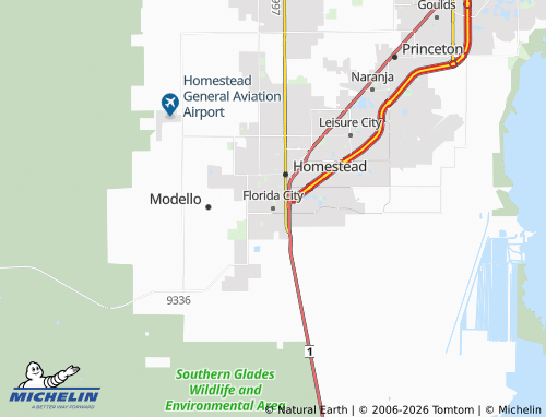 Carte MICHELIN Florida City - ViaMichelin
