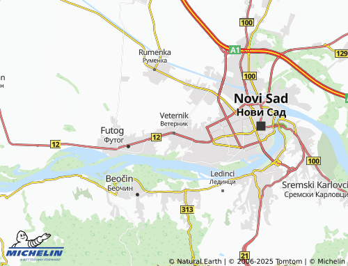 Mapa MICHELIN Veternik - ViaMichelin