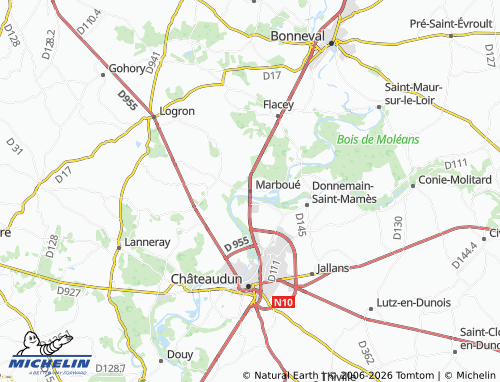 Mapa MICHELIN Marboué - ViaMichelin