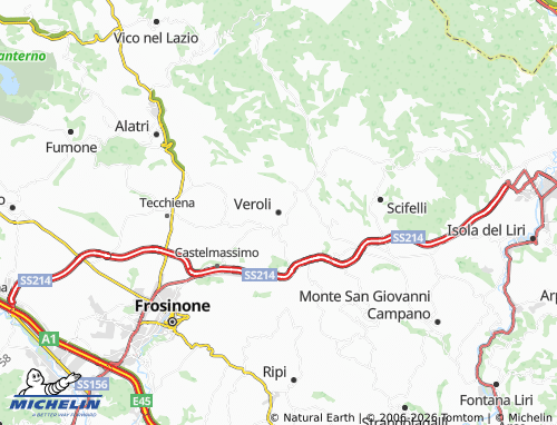 Mappa MICHELIN Veroli - ViaMichelin
