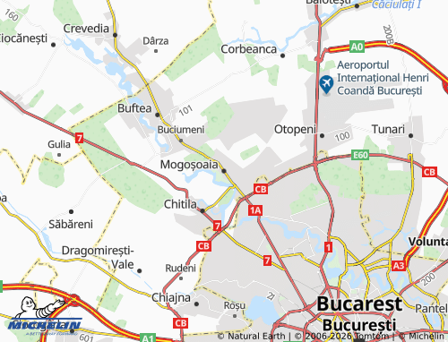 MICHELIN Mogoșoaia map - ViaMichelin