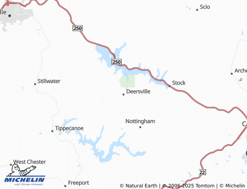 MICHELIN Deersville map - ViaMichelin