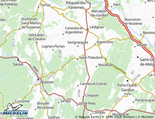 MICHELIN Saint-Théodorit map - ViaMichelin