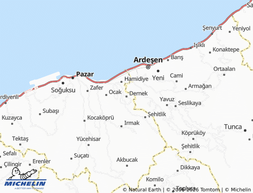 Mappa MICHELIN Dernek - ViaMichelin