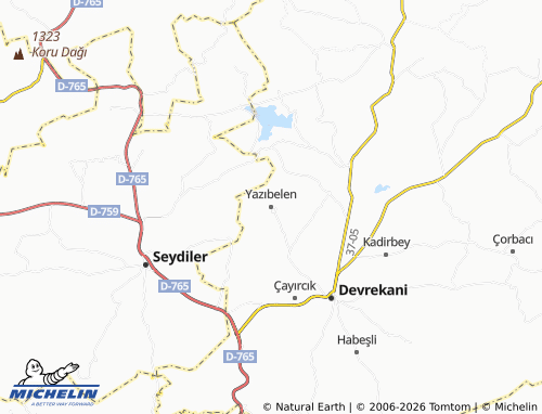 Mappa MICHELIN Yazıbelen - ViaMichelin