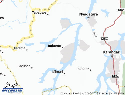 MICHELIN-Landkarte Rukomo - ViaMichelin