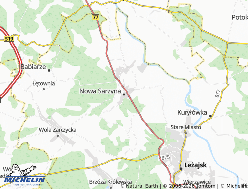 MICHELIN Nowa Sarzyna map - ViaMichelin