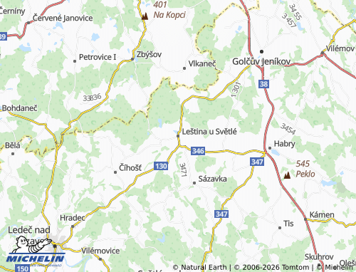 Mappa MICHELIN Leština u Světlé - ViaMichelin