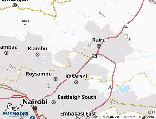 MICHELIN Kahawa North map - ViaMichelin