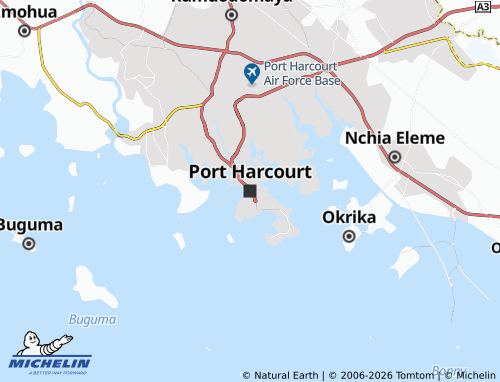 Mapa MICHELIN Port Harcourt - ViaMichelin