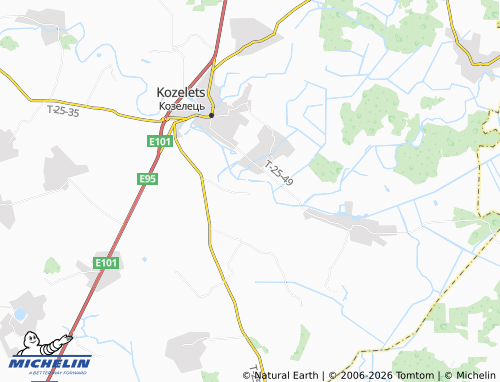 Mappa MICHELIN Zherebetske - ViaMichelin