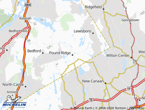 Mapa MICHELIN Pound Ridge - ViaMichelin