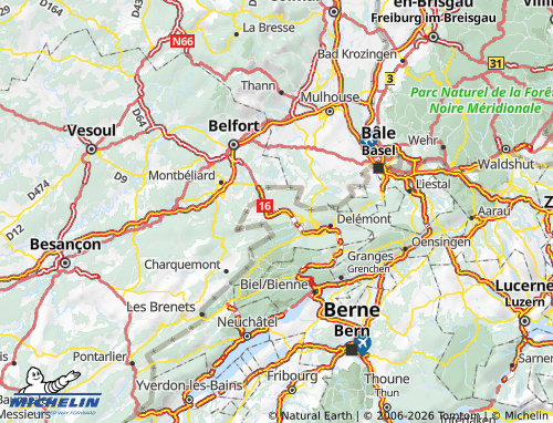 MICHELIN-Landkarte Pruntrut - ViaMichelin