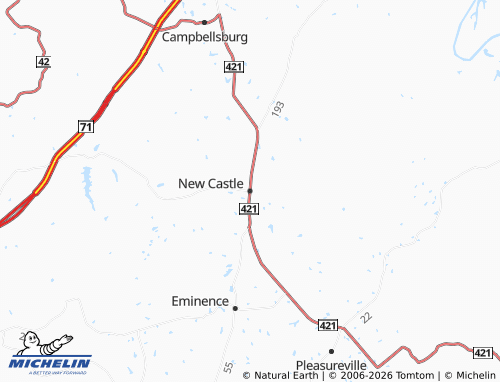 Mappa MICHELIN New Castle - ViaMichelin