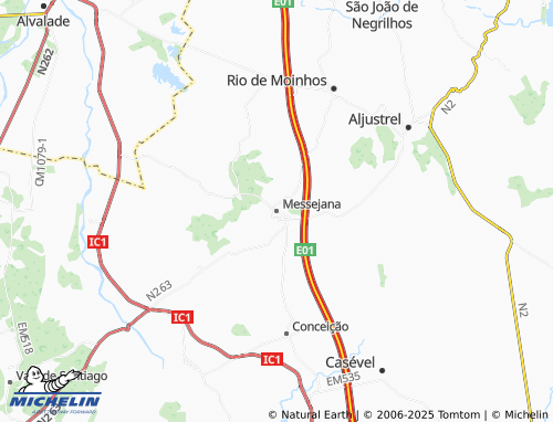MICHELIN Messejana map - ViaMichelin