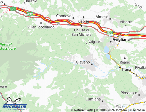 Mapa MICHELIN Coazze - ViaMichelin