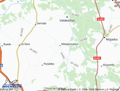 MICHELIN Matapozuelos map - ViaMichelin