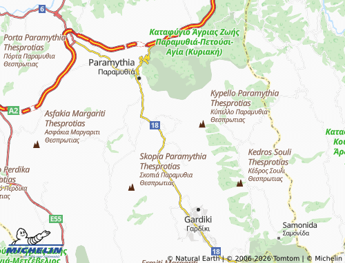 MICHELIN Prodromi map - ViaMichelin