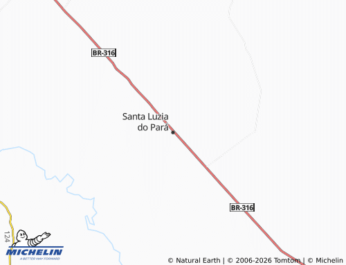 Mapa MICHELIN Santa Luzia do Pará - ViaMichelin