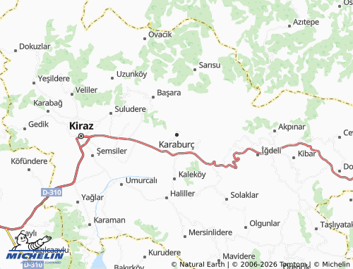 MICHELIN Karaburç map - ViaMichelin