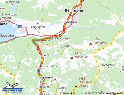 Mappa MICHELIN Isone - ViaMichelin