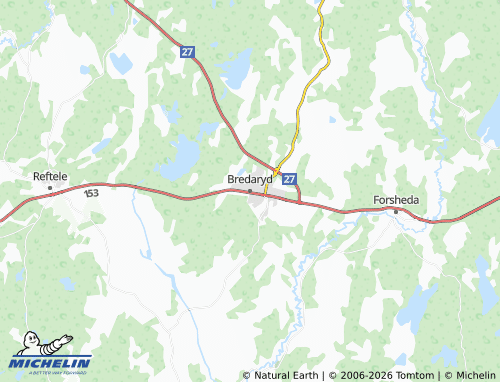 Carte MICHELIN Bredaryd - ViaMichelin