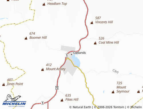 Mapa MICHELIN Oatlands - ViaMichelin