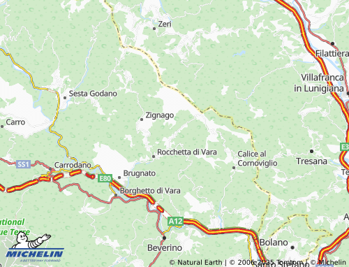MICHELIN Suvero map - ViaMichelin
