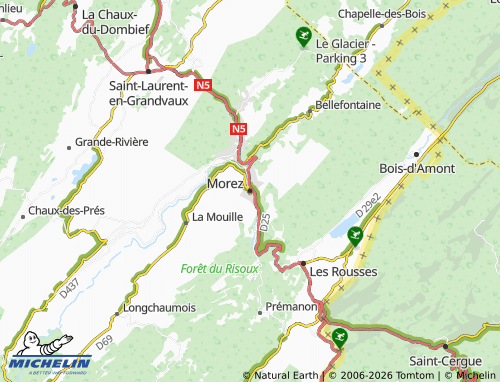 Carte MICHELIN Morez - ViaMichelin