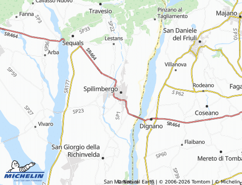 Mapa MICHELIN Spilimbergo - ViaMichelin