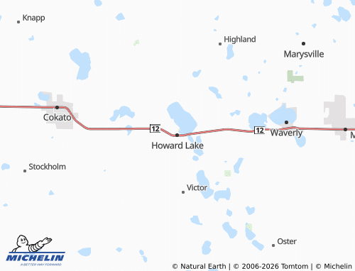 Carte MICHELIN Howard Lake - ViaMichelin