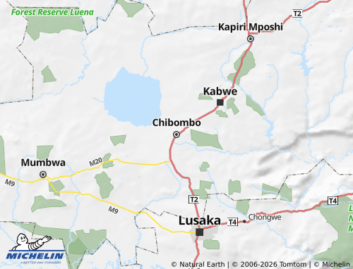 Carte MICHELIN Chibombo - ViaMichelin
