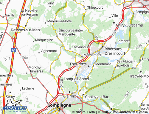 MICHELIN Mélicocq map - ViaMichelin