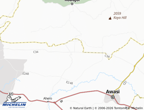 Mappa MICHELIN Miwani - ViaMichelin