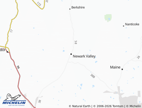 Mapa MICHELIN Newark Valley - ViaMichelin