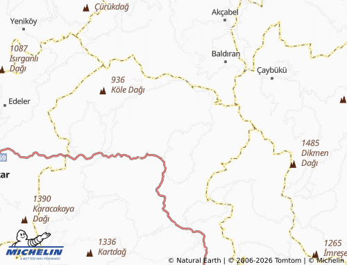 MICHELIN Çocukören map - ViaMichelin