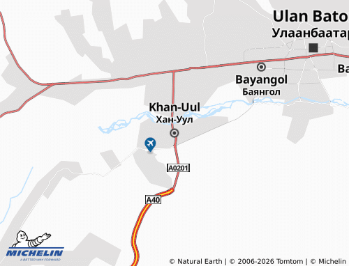 MICHELIN Khan-Uul map - ViaMichelin