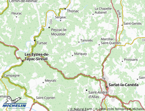 Carte MICHELIN Marquay - ViaMichelin