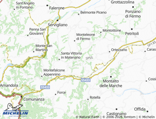 Mappa MICHELIN Montelparo - ViaMichelin