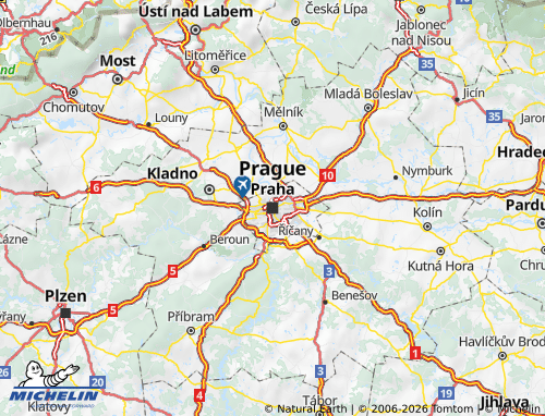 Carte MICHELIN Prague - ViaMichelin