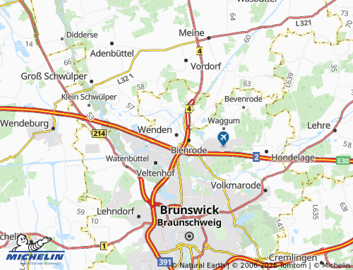 MICHELIN Wenden-Thune-Harxbüttel map - ViaMichelin