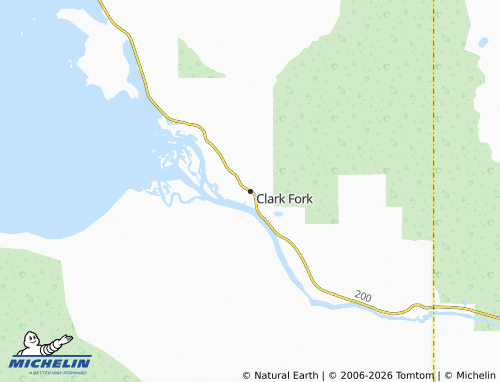 Carte MICHELIN Clark Fork - ViaMichelin
